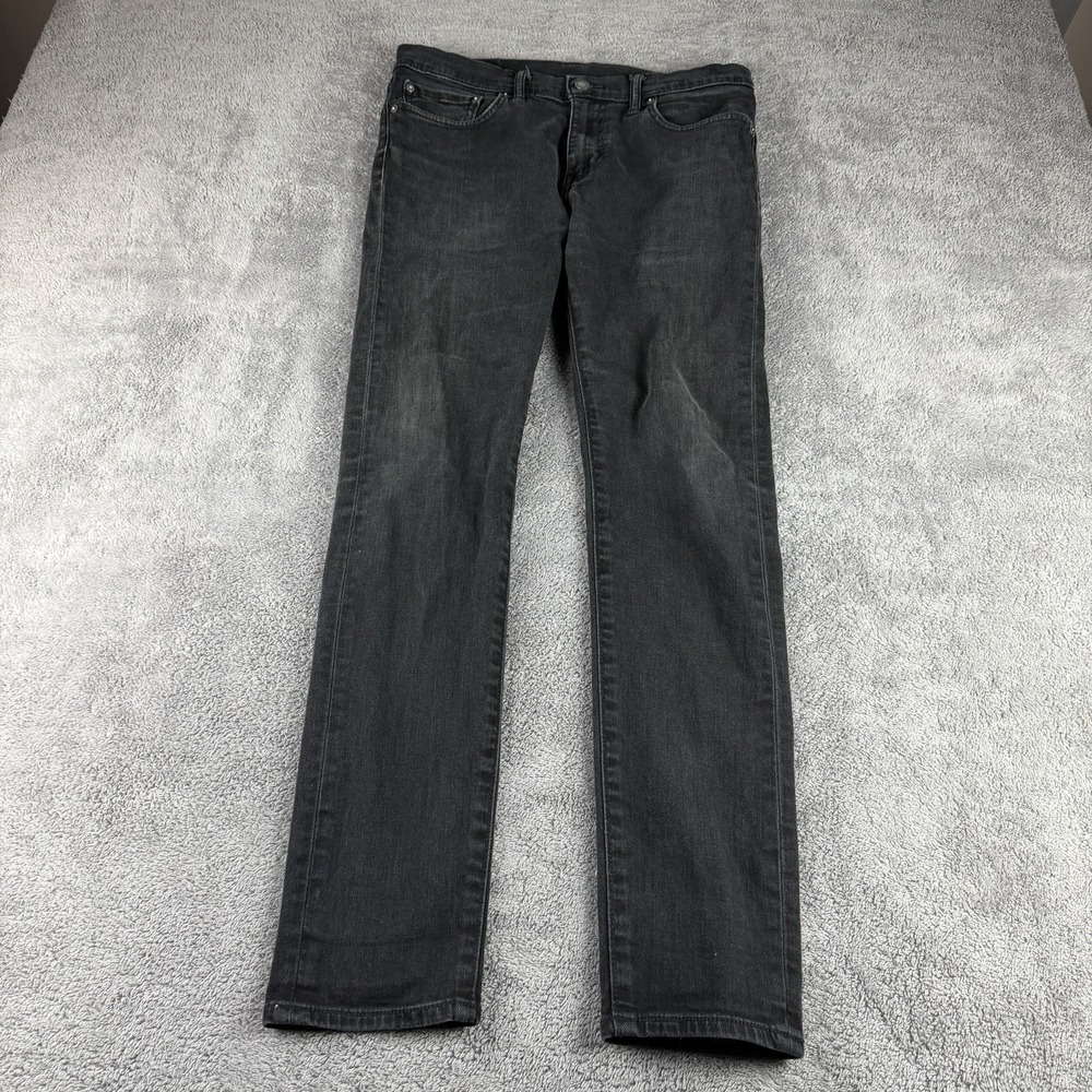 Levis 510 Skinny Jeans Mens 31x28 Black Mid Rise Denim